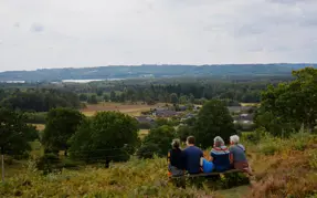 Personer nyder udsigten